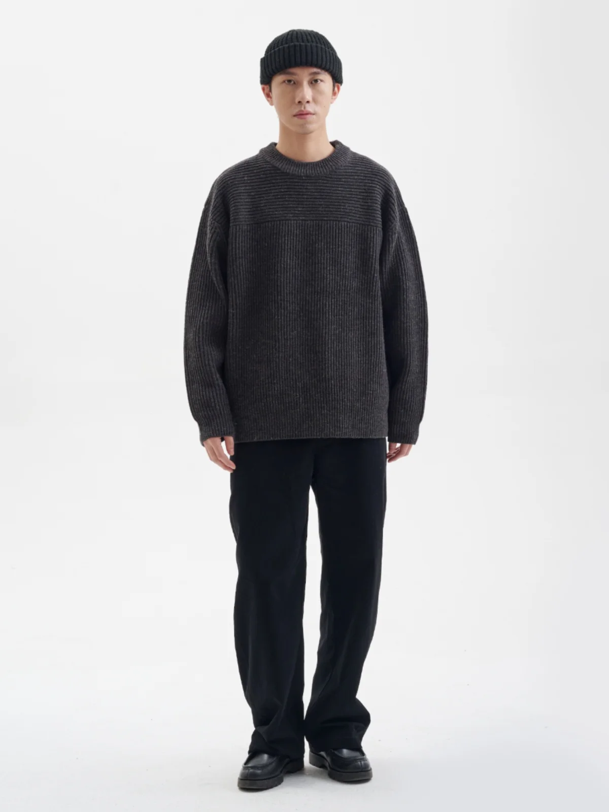 Buttbill 24aw Commuter 5% Wool round Neck Ingot Needle Long sleeve Clothes Men's Pullover Hoodie Base