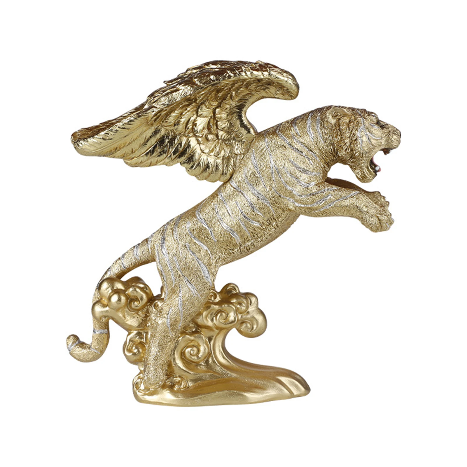 

Tiger Statue Chinese Tiger Figurine With Tiger Relaxedly Stepping On Cloud Flying With Wings As A Symbol Of A Prosperous Year