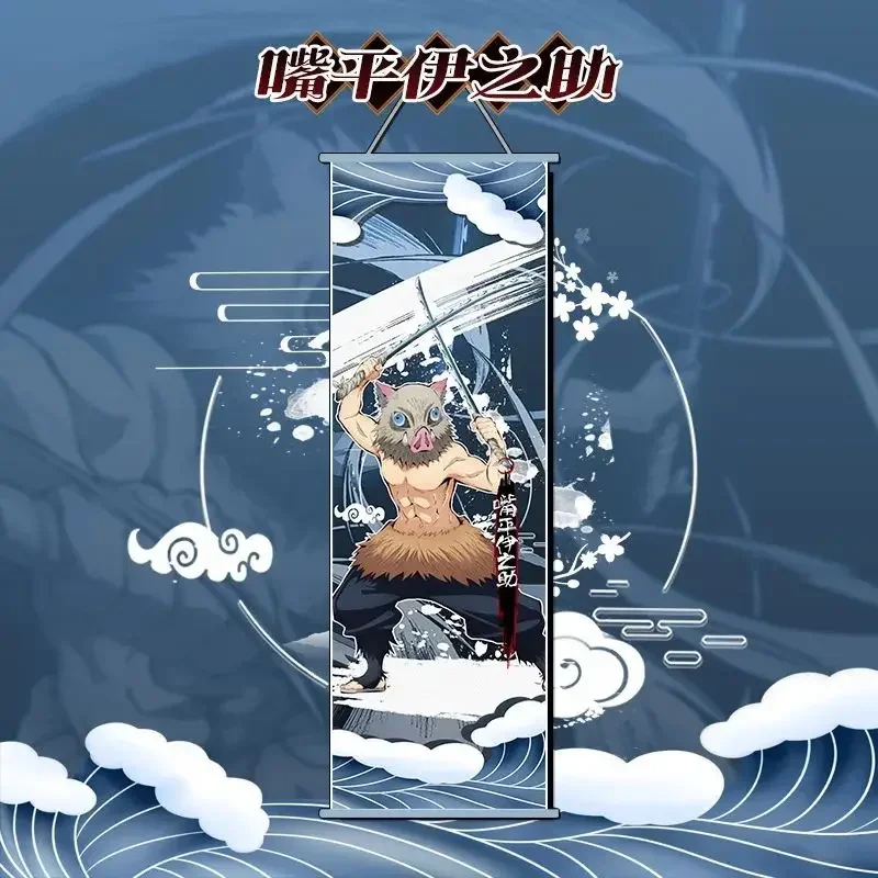 Kanroji Mituri kochou Shinobu Kamado tanjiru прокрутка холст настенная живопись домашний декор аниме