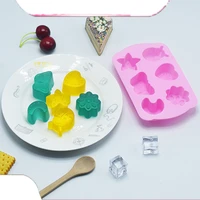6 cavity chocolate mold butterfly star heart shape food grade silicone baking mold suitable for ice jellypudding home making