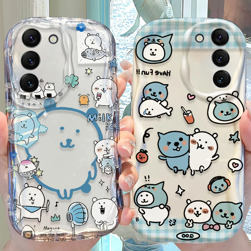 Фото Чехол Kawaii Qoos Joke Bear для Samsung Galaxy S26 S25 S24 Plus S23 Ultra S22 S21 S20 FE A73 A71 4G A57 A56 A55 A54 A53 5G №1