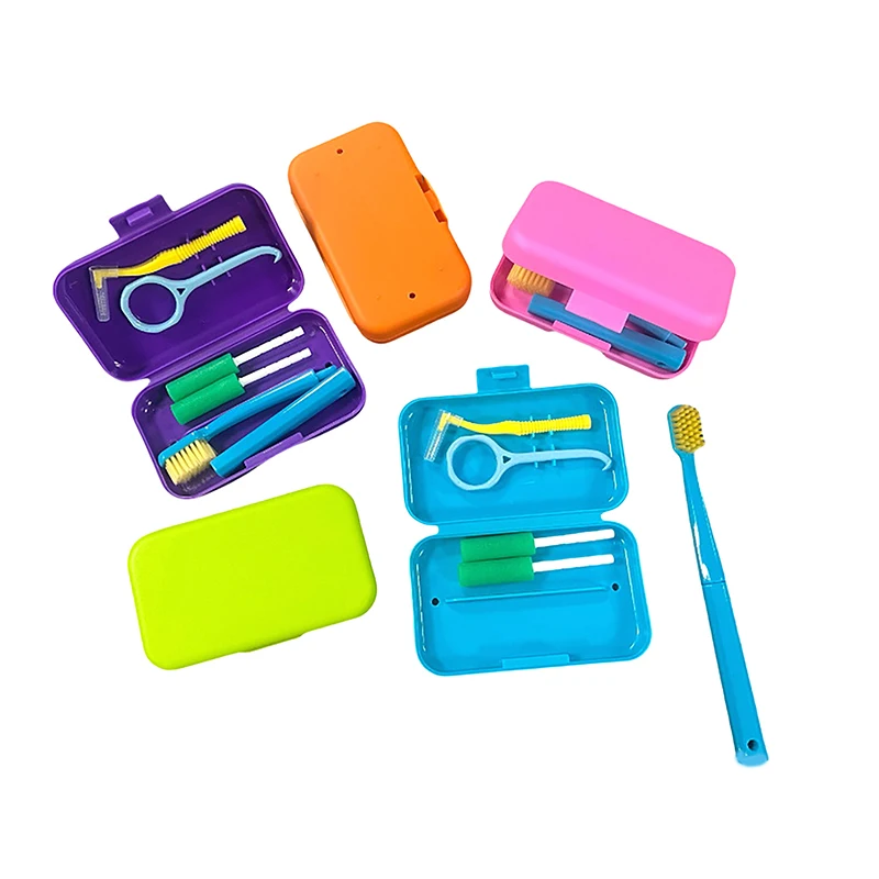 Портативная зубная щетка для полости рта ортодонтический набор с межзубной