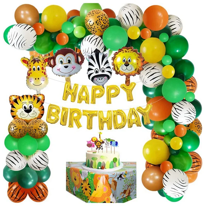 

Jungle Animal Birthday Party Decoration Boys,Safari Party Decorations Balloon With Latex Balloons,Forest Animal Balloons