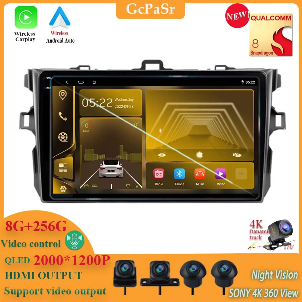 

Qualcomm Snapdragon Android 13 Multimedia Player For Toyota Corolla E140 150 2006-2013 Dvd Auto Radio Stereo Head Unit GPS 2din