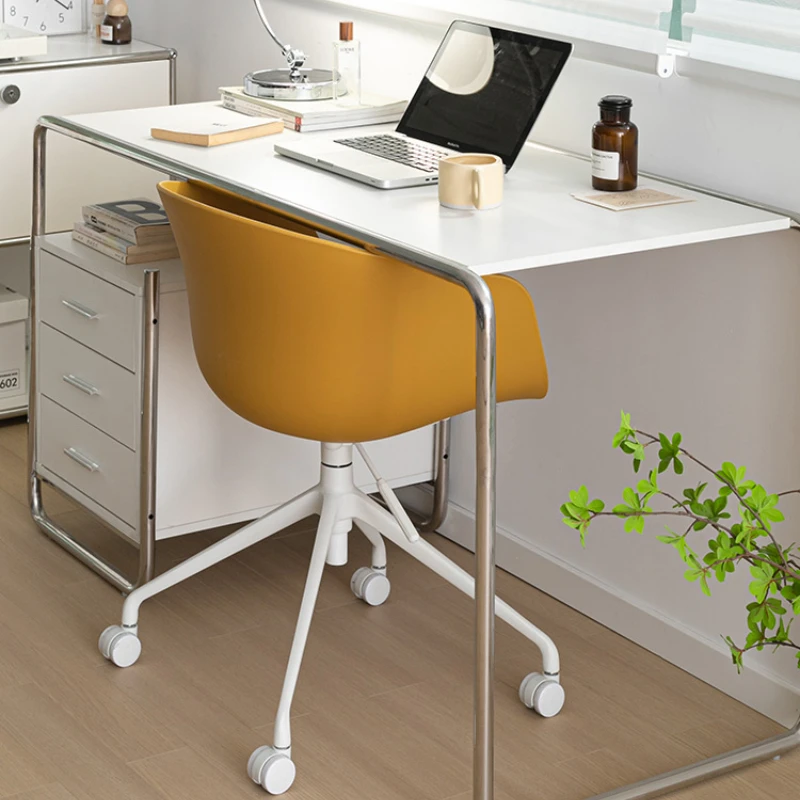 Backrest Swivel Chair Roller Study Home Spinning Lift Office Chair Modern Minimalist Writing Chair