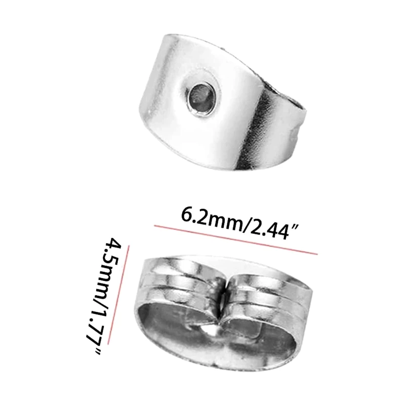 

95AB 1040x Silicone Earring Backs Clear Earring Backing Replacement for Stud Post Fishhook Earrings Hypoallergenic Stoppers