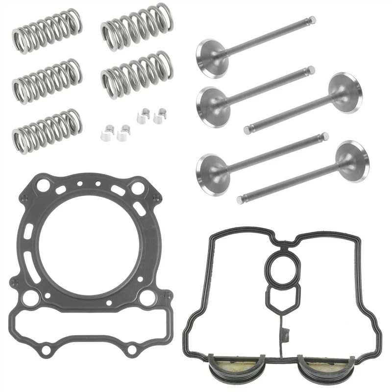 

Cylinder Head Gasket and Intake Exhaust Valve Kit CE0361XK221LL Fits for Yamaha YZ250F 2001-2013