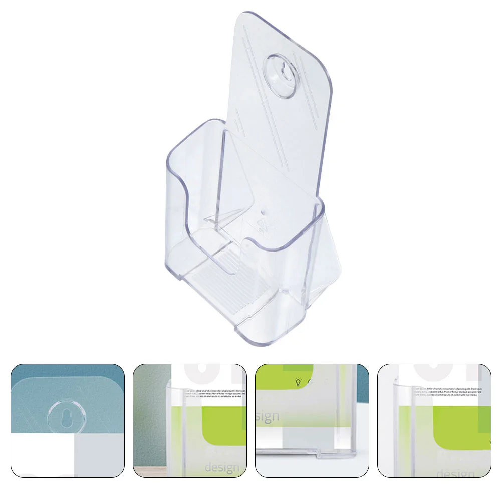

Multifunctional Plastic Literature Holder Clear Display Stand Wall-mounted File Holder (A6 Size)