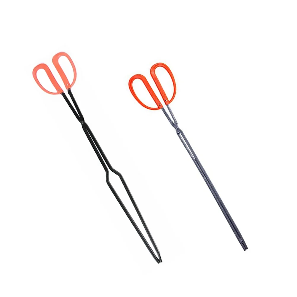 

2 Pcs Outdoor Garbage Clip Fireplace Firewood Clip Stainless Steel Charcoal Clamp