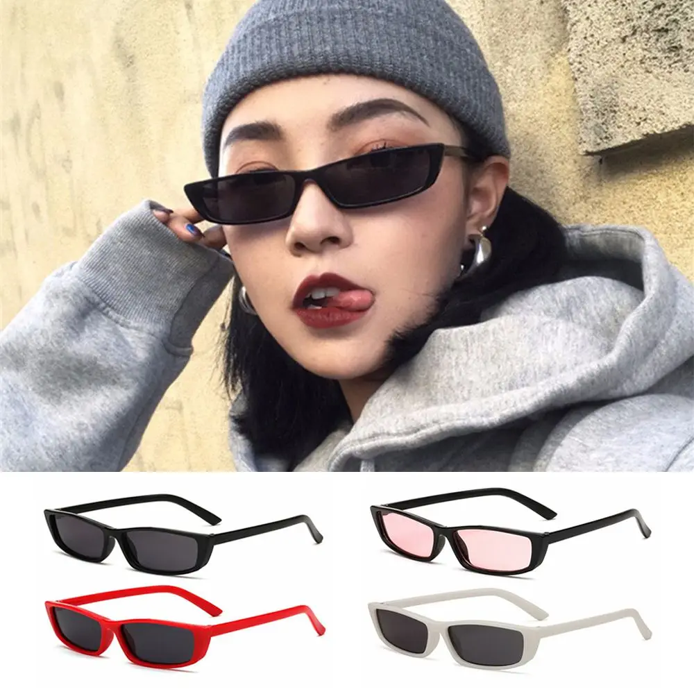 

Square UV400 Women's Fashion Trending Small Rectangle Sunglasses Narrow Sunglasses Retro Sun Glasses Small Frame