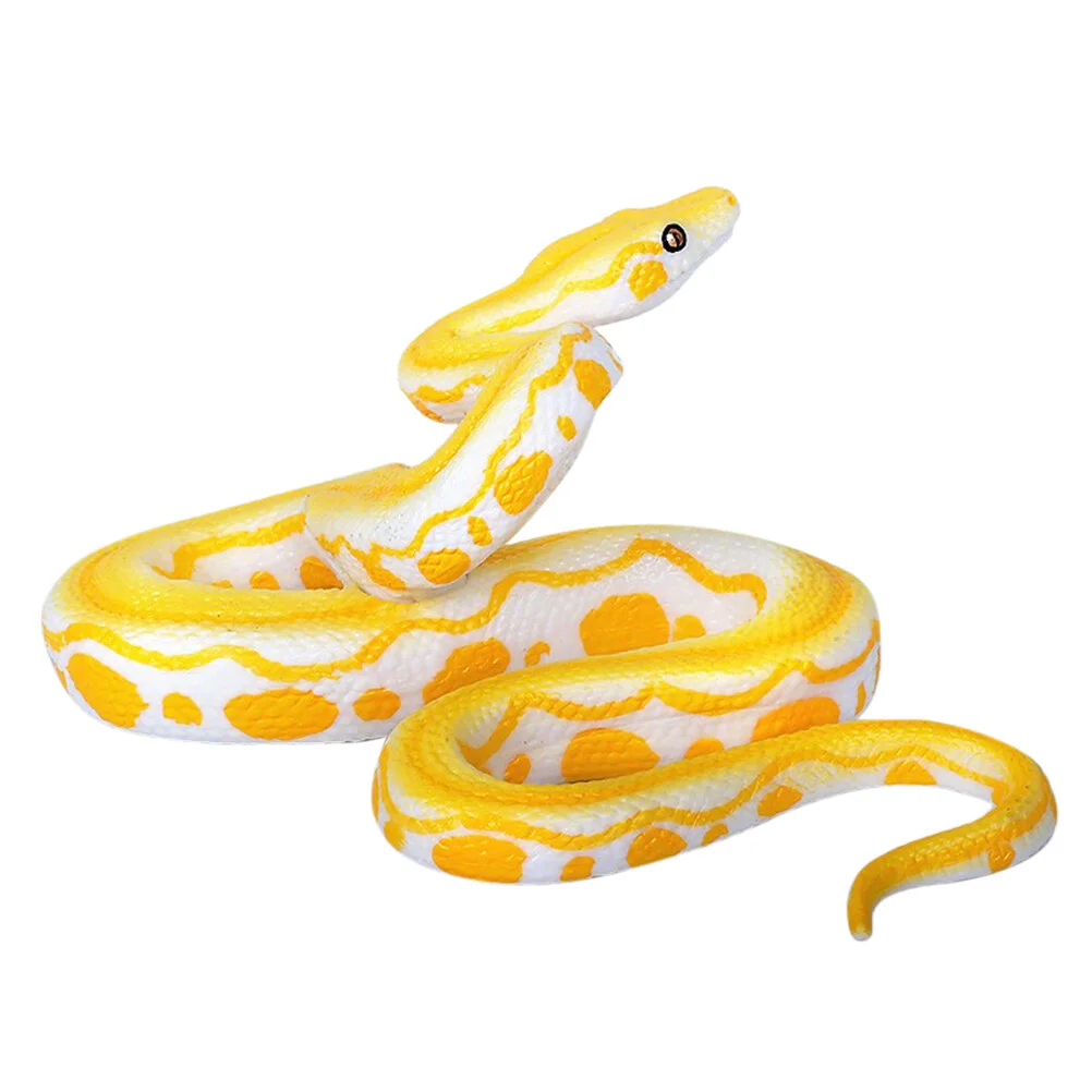 

Gold Python Toy Reptisoil Simulation Snake Model Artificial Boa April Fools' Day Prop Pvc Tricky Reptile Child Scary