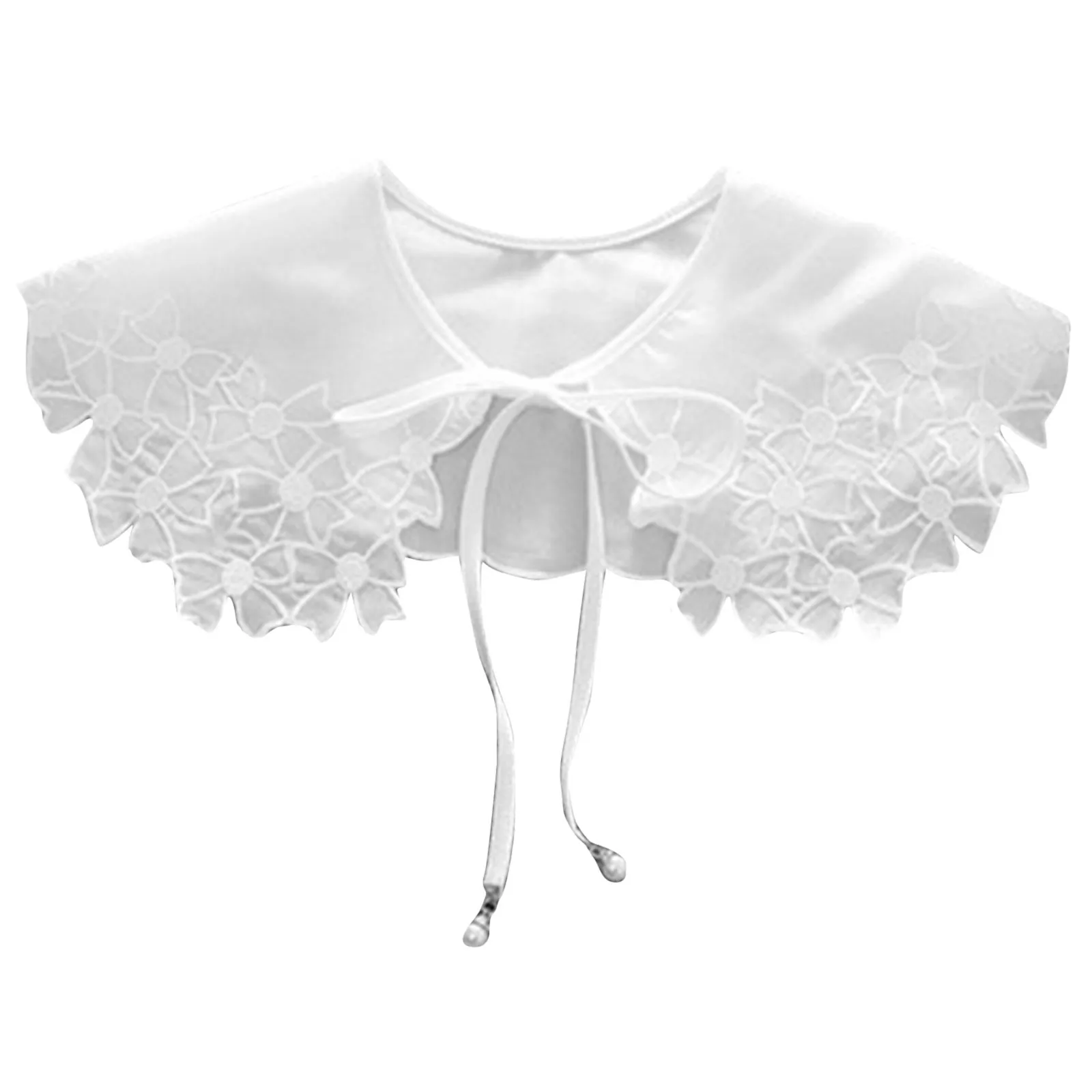 

New White Shawl Doll Fake Collar Female Shirt False Collar Ladies Detachable Half Shirt Lapel Blouse Shawl Wrap Decoration 2022