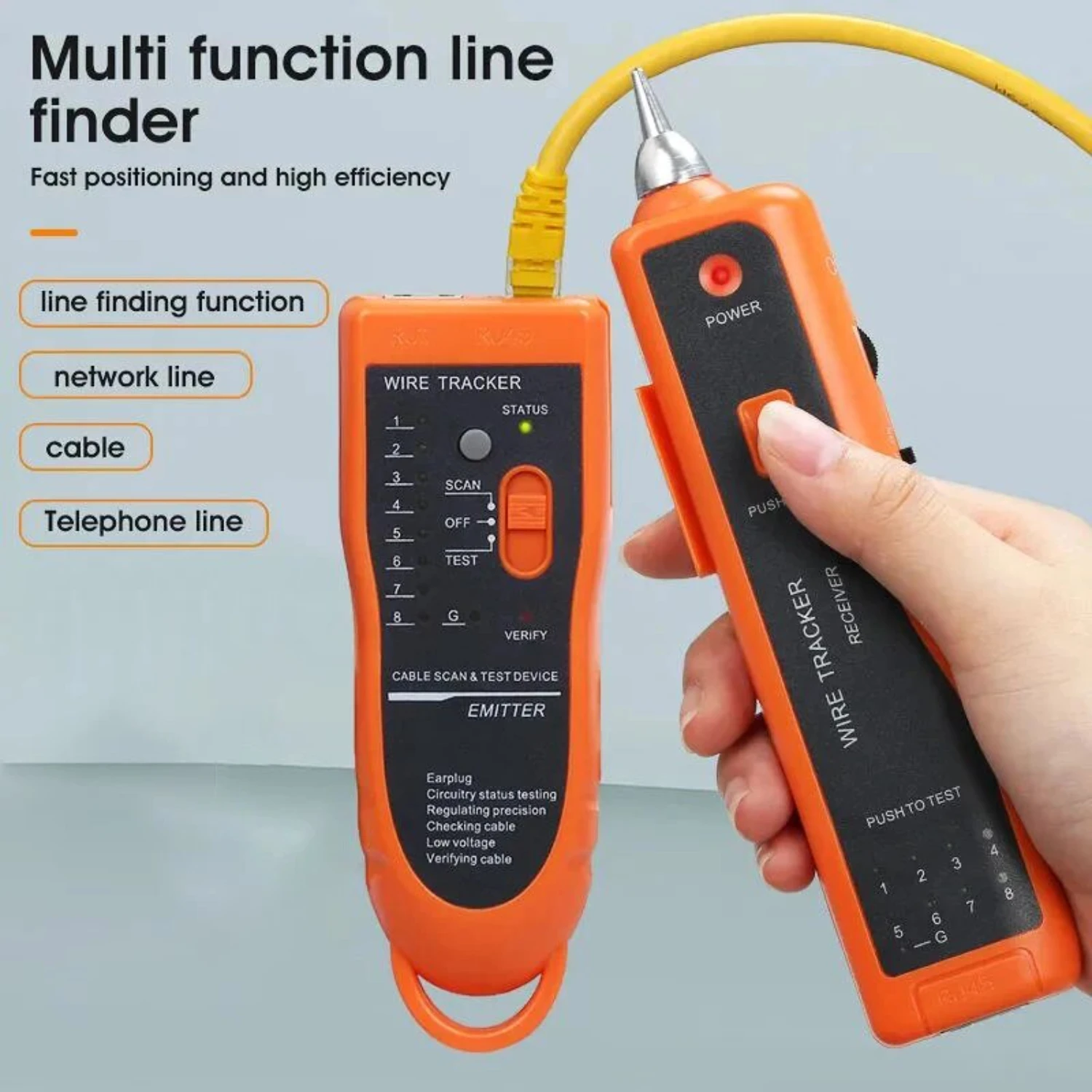 Тестер сетевого кабеля локальной сети Cat5 Cat6 RJ11 RJ45 UTP STP детектор линии поиск