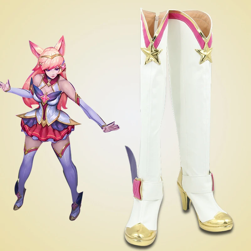 

Game LOL Cosplay Shoes the Nine Tailed Fox Ahri Star Guardian Cosplay Shoes Halloween Party Daily Leisure Shoes Boots Casual New
