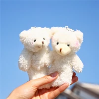 best seller plush keychain teddy bear soft smiling bear toy plush doll for girls handbag women accessories keychain kids toys