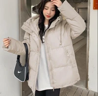 beardon 2022 new womens short down cotton coat hooded loose all match parkas cotton coat thickened outerwear