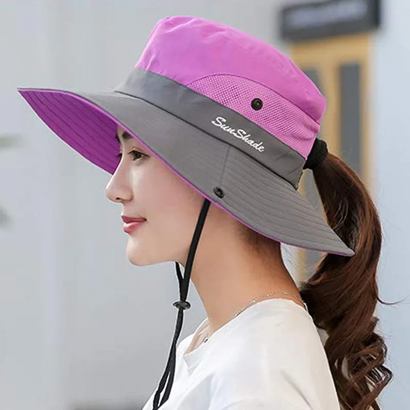 

2022 Fishing Hat Outdoor UV Protection Sun Hat Bucket Hat Women's Panama Hat Summer Wide Brim Bob Hiking Hat Beach Sun Hats Caps