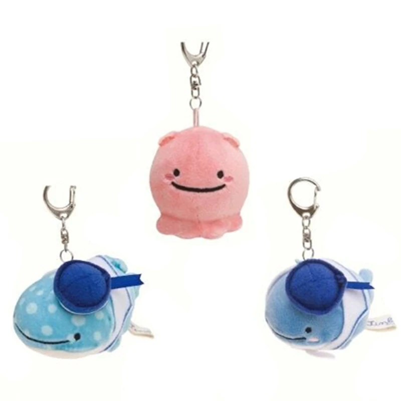 Jinbeisan плюшевый брелок-талисман с Китом акулой темно-синими брелоками милые