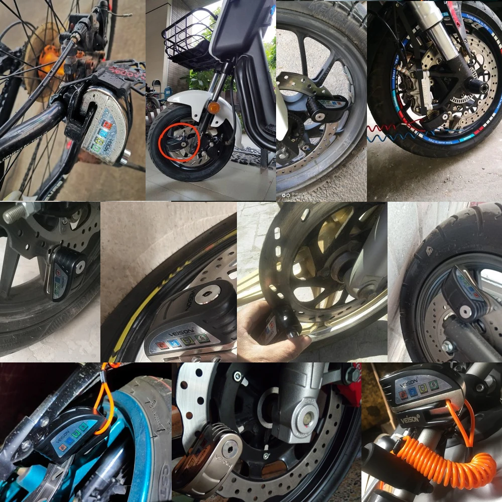Замок дисковый водонепроницаемый для скутера мотоцикла Honda Yamaha Suzuki Kawasaki