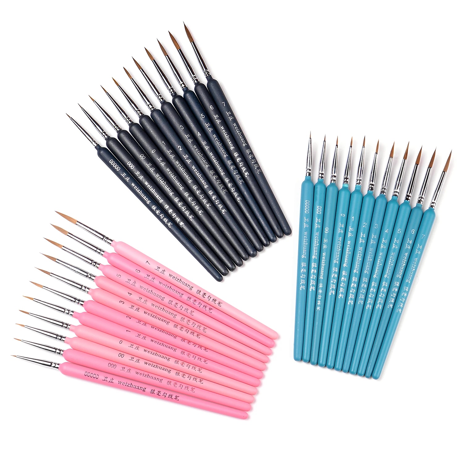 

Кисти тонкие акварельные с деревянной ручкой и крючком