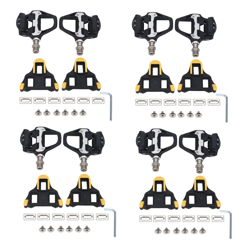 

8X Cycling Road Bike Bicycle Self-Locking Pedals For SHIMANO SPD SL Road Bike Clipless Pedals