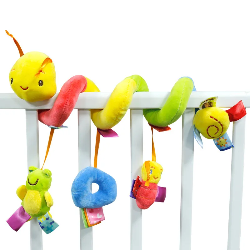 

Spiral Centipede Hanging Toy Cart Colorful Baby Rattle Cute Soft Long Stuffed Plush Toys Office Nap Home Comfort Decor Gift Doll