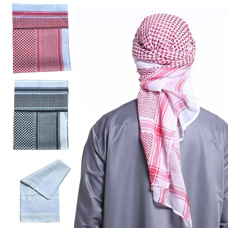 

Tactical Muslim Desert Arab Scarves Arab Keffiyeh Shemagh Scarf Winter Shawl Neck Hiking Army Headshawl Hunting Head Scarf