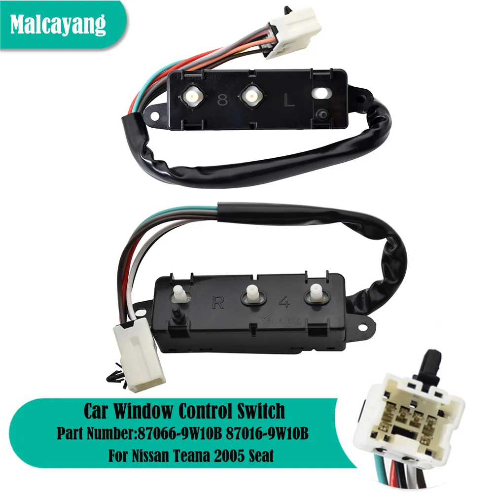 

Новый Регулируемый переключатель управления левым и правым сиденьем для Nissan Teana 2005, автомобильные аксессуары 87066-9W10B 87016-9W10B