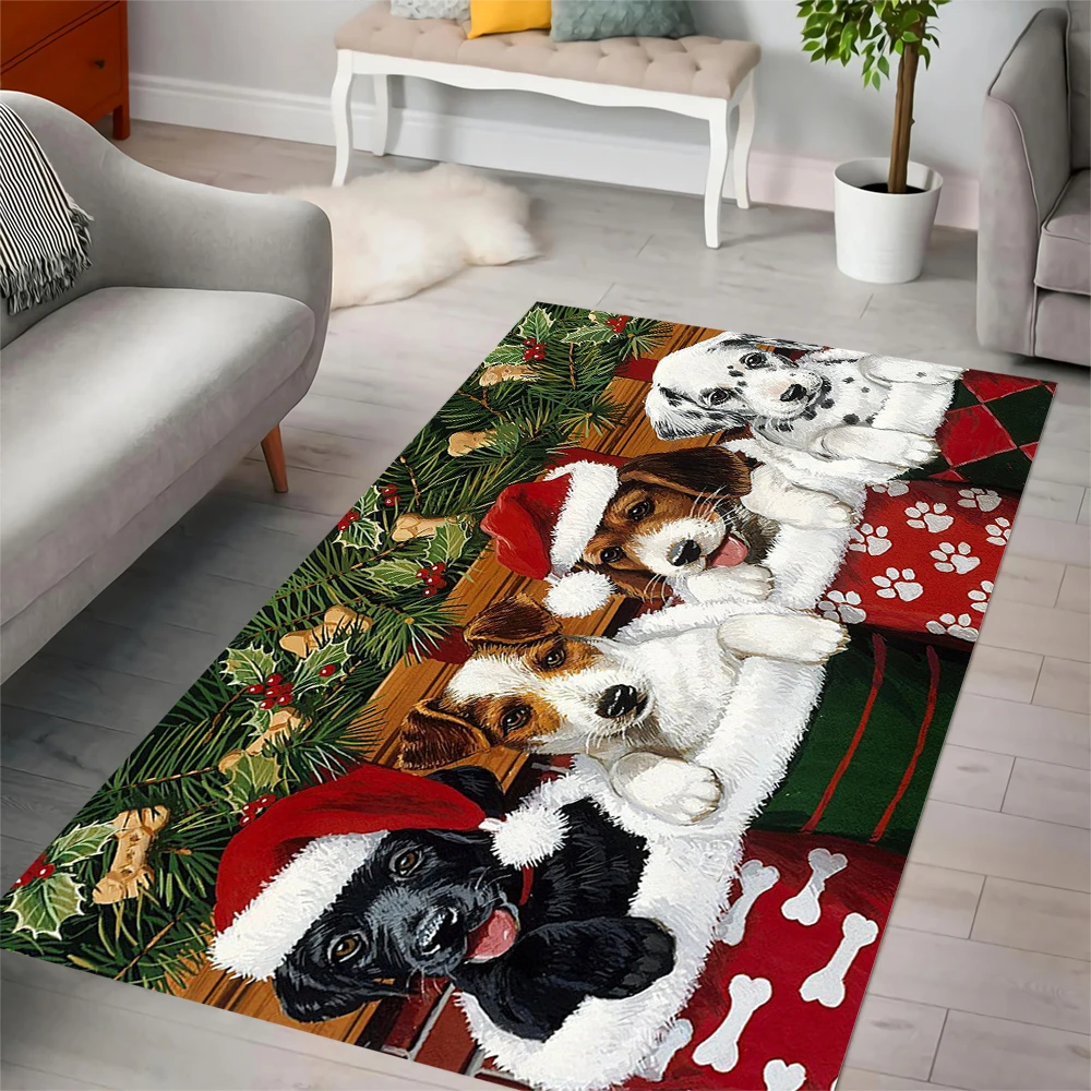 Ковер CLOOCL Новинка моды Рождественская щенок в носках 3D печатные коврики для пола Ковры для гостиной домашний декор Alfombras 80x120cm on.