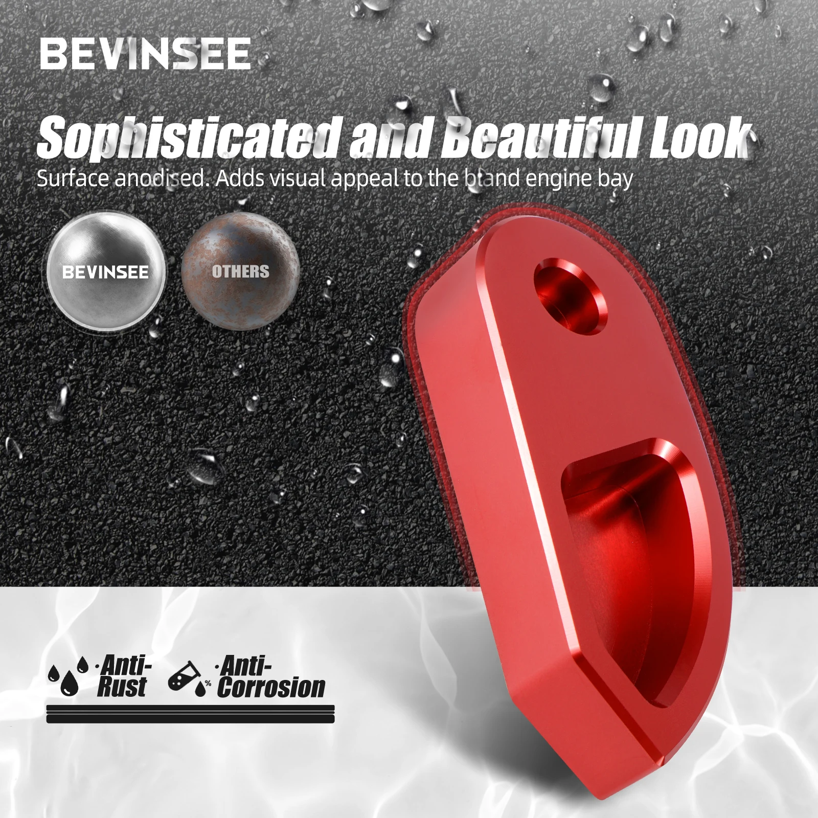 Ручка рычага открывания капота двигателя BEVINSEE для BMW E92 E90 E91 E93 E81 E82 E87 E88 F06 F12 F13 X1 E84