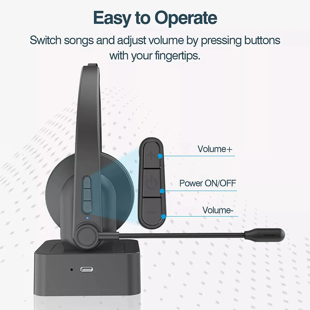 Беспроводная гарнитура Bluetooth-наушники с шумоподавлением микрофоном зарядным