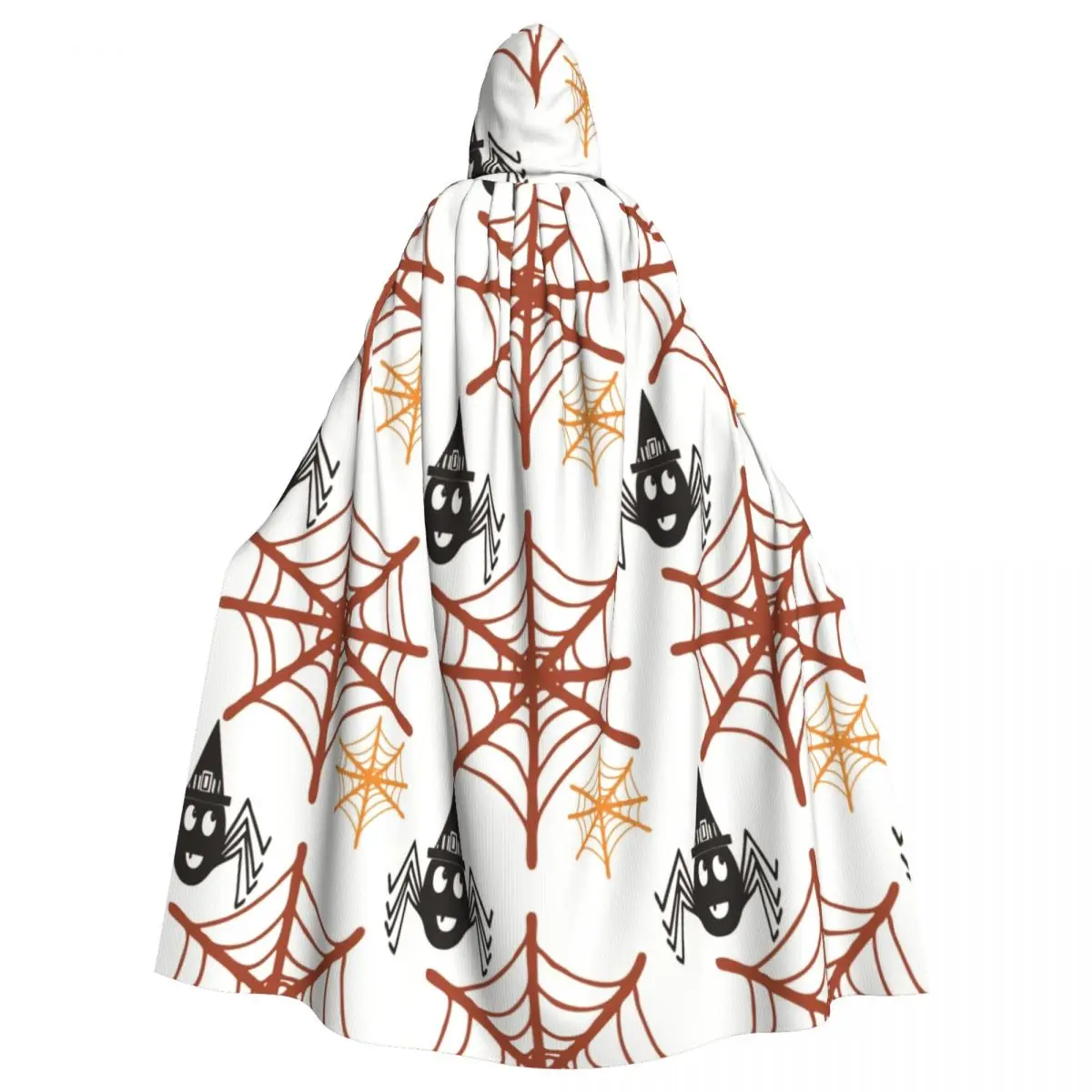 

Костюмы для косплея в средневековом стиле с рисунком паука и паутины с капюшоном, длинные халаты, куртки, пальто, карнавал
