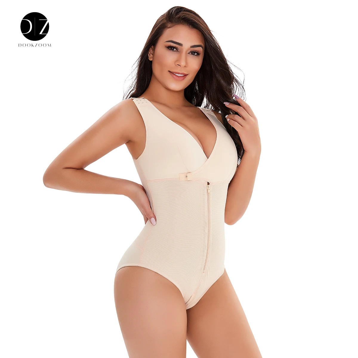 

Women High Waisted Thong Shapewear Slimming Underwear Bodysuit Body Shaper Waist Shapers Postpartum Recovery Slimmer Zip Corset