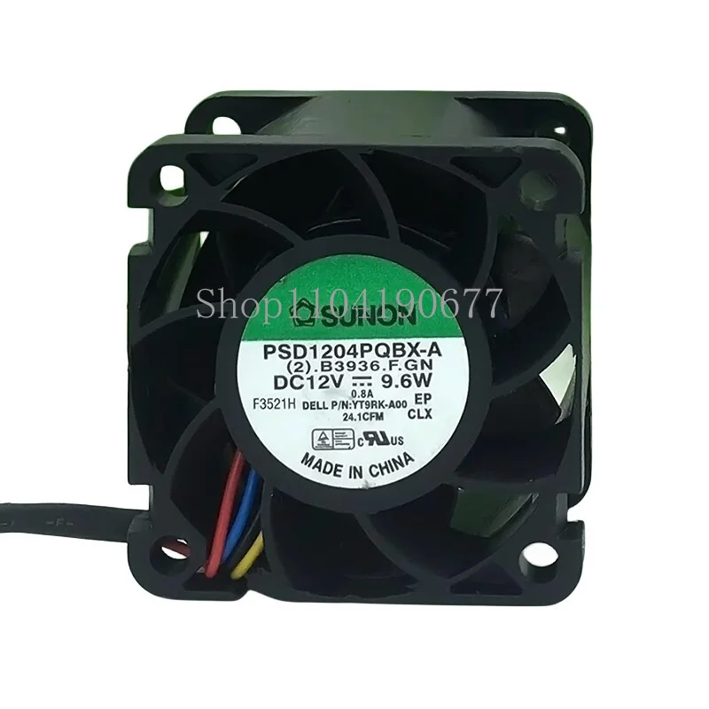 Для SUNON PSD1204PQBX-A 0FCVCN DC12V 9 6 Вт 0 8 А четыре линии квадратного охлаждающего