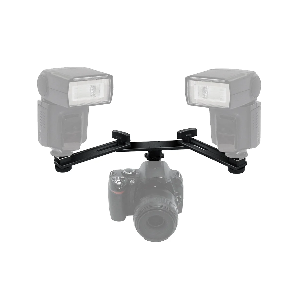 Двойной Монтажный кронштейн горячий башмак для камеры видео двойная скорость