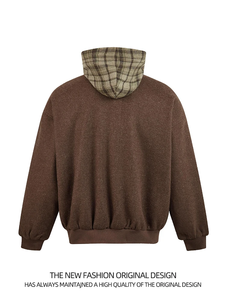 Американская винтажная шерстяная куртка мужская зимняя модная брендовая