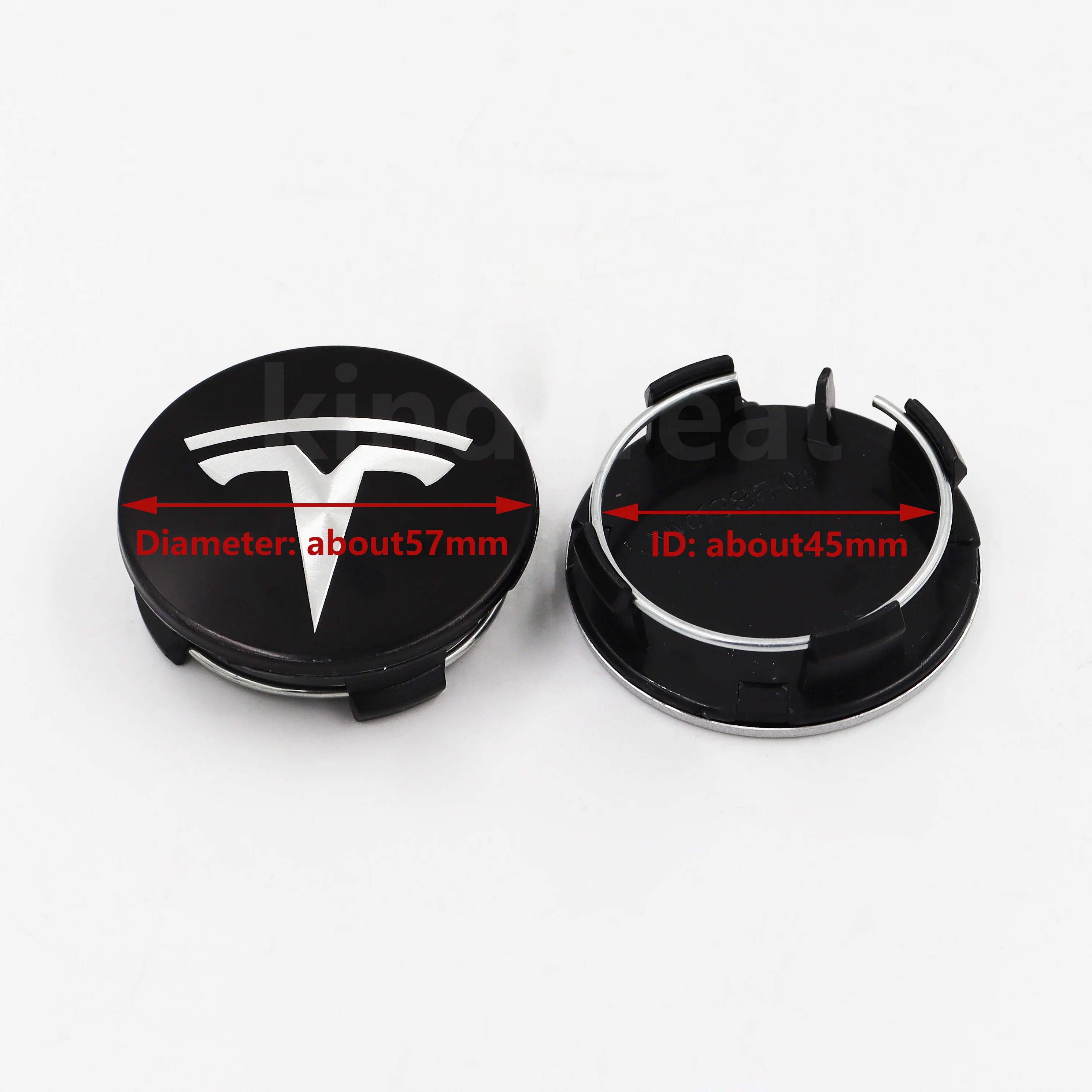 4PCS/Lot 57MM For Tesla Model 3 S X Y Wheel Center Hub Caps Emblem Badge Logo images - 6