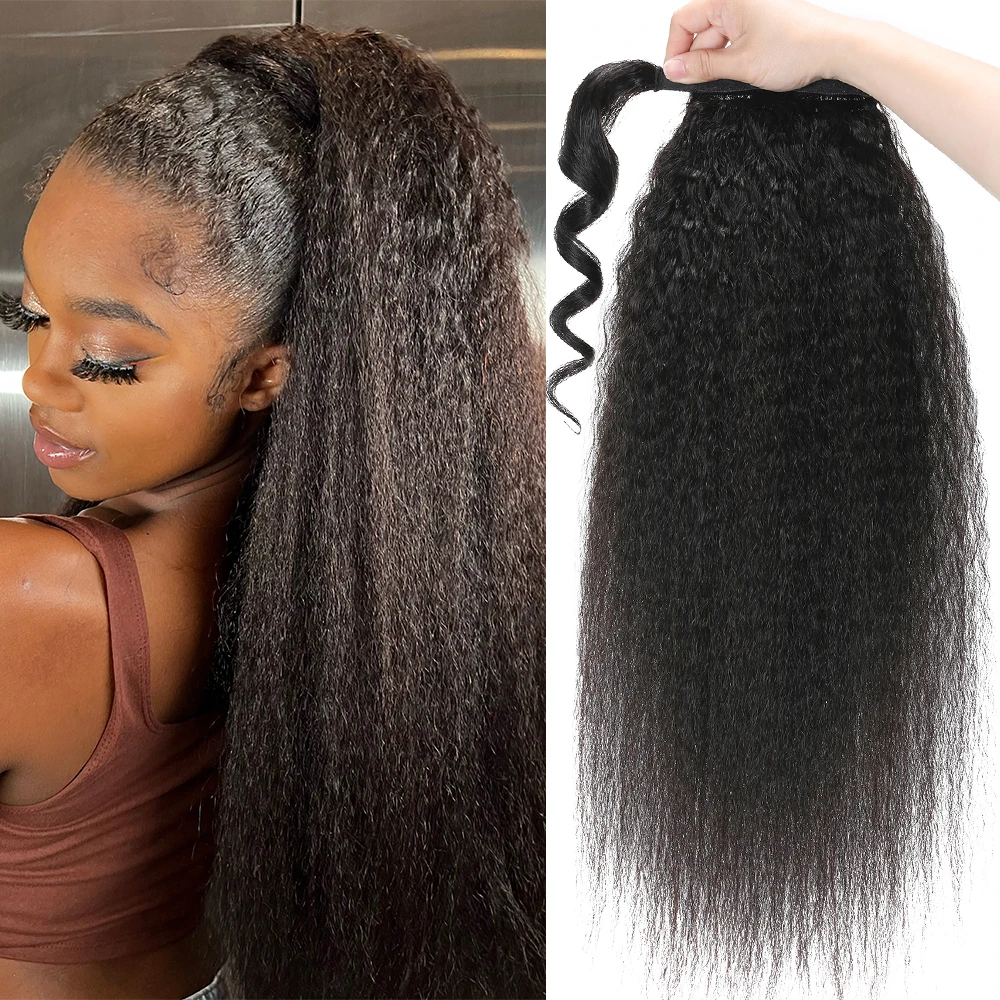 

Unice Hair Afro Puff Drawstring Ponytail 100% Human Hair Bun for Women Short Kinky Curly Hair Extension Updo Clip-in Ponytail