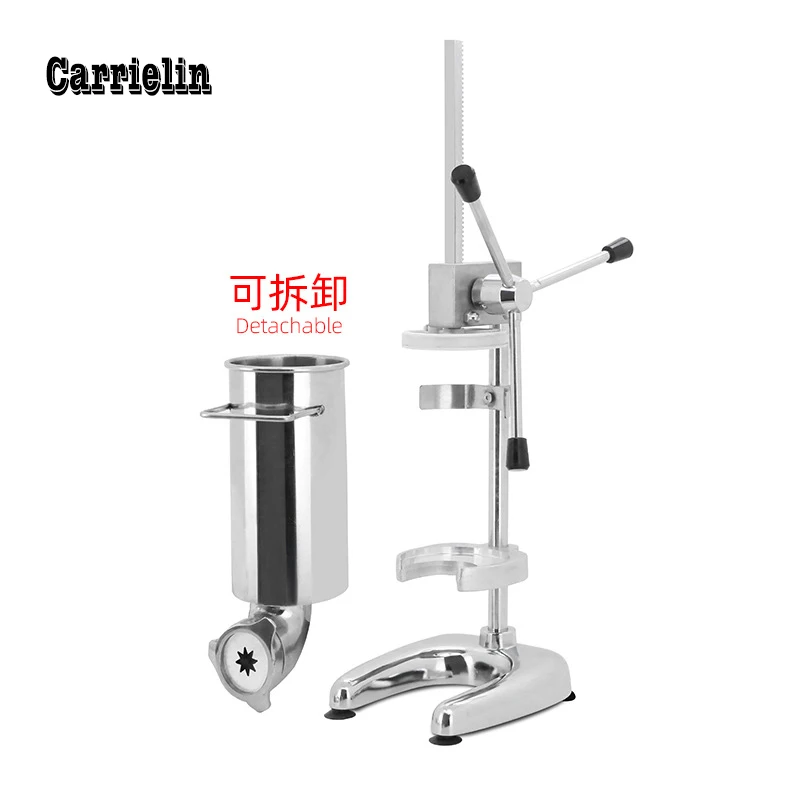

2L 3L Fried Dough Sticks Maker Spanish Churros Making Machine Manual Latin Fruit Forming Machines with 5 Molds Commercial