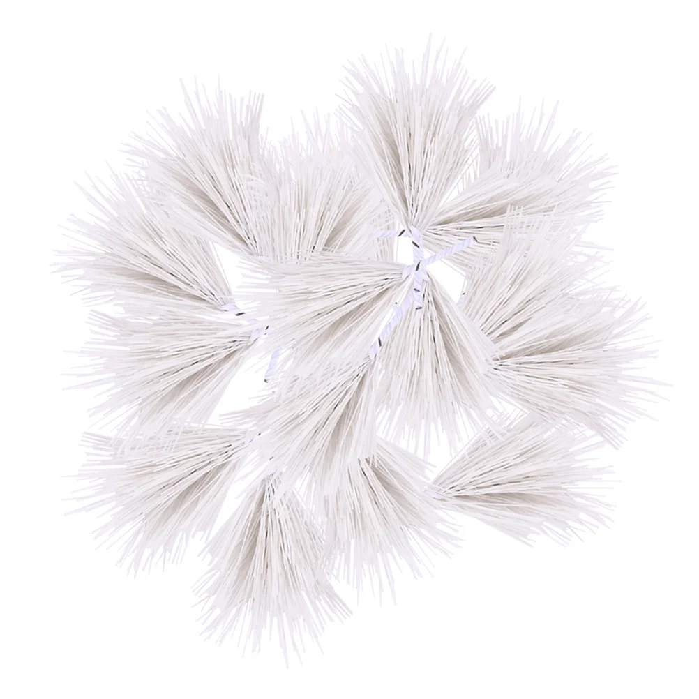 

50 Pcs Party Supplies Pine Needles DIY Wreath Greenery Garland Iron Wire Artificial Pick Plastic Christmas