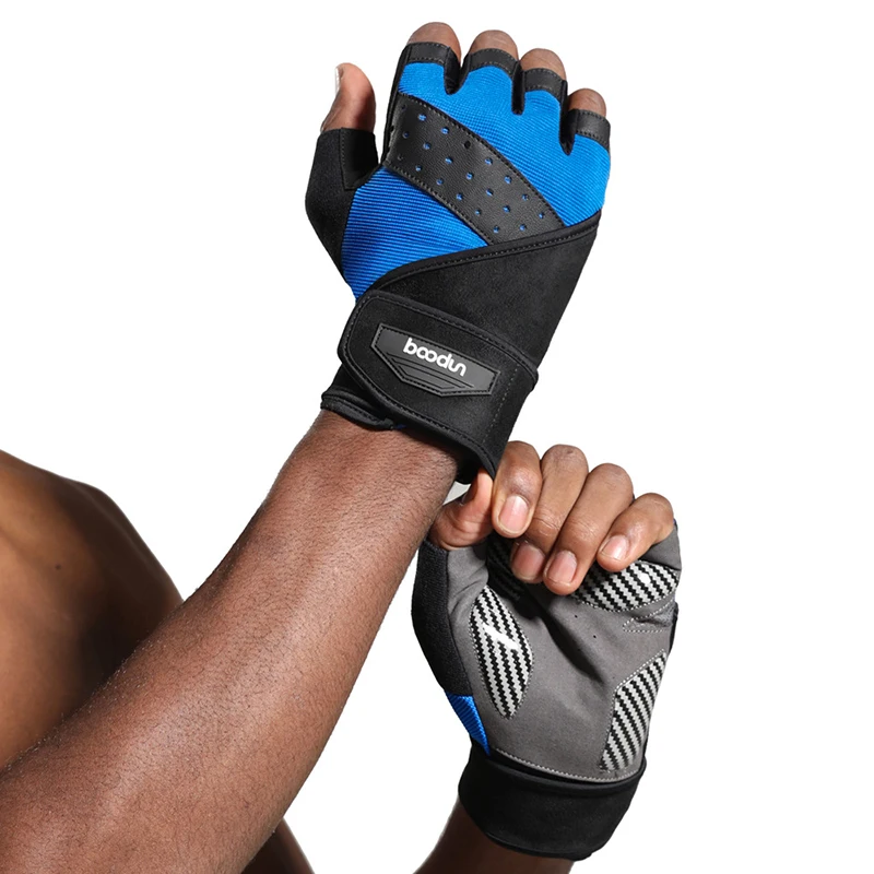 

Gym Fitness Gloves Hand Palm Protector with Wrist Wrap Support Crossfit Workout Bodybuilding Power Weight Lifting Glove