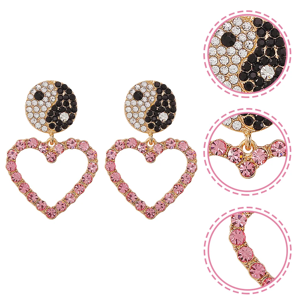 

1 Pair Personalized Shiny Rhinestone Fashionable Earrings Womens Earrings Creative Earring