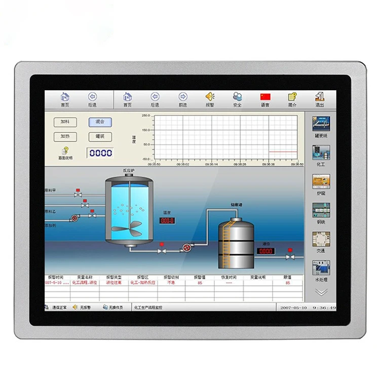 1000nits 12-дюймовый 1024x768 12В-24В промышленный 12-дюймовый TFT LCD многоемкостный сенсорный экран монитор