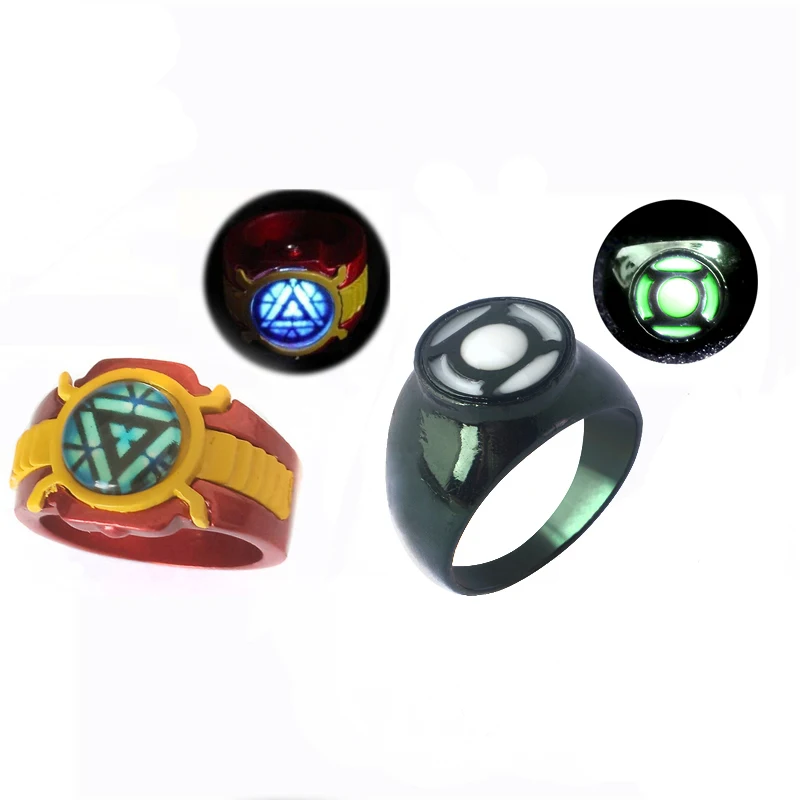 

Movie Green Lanterns Luminous Rings For Movie Trendy Jewelry Men and Women Cosplay Prop Ring Enamel Jewelry Gifts