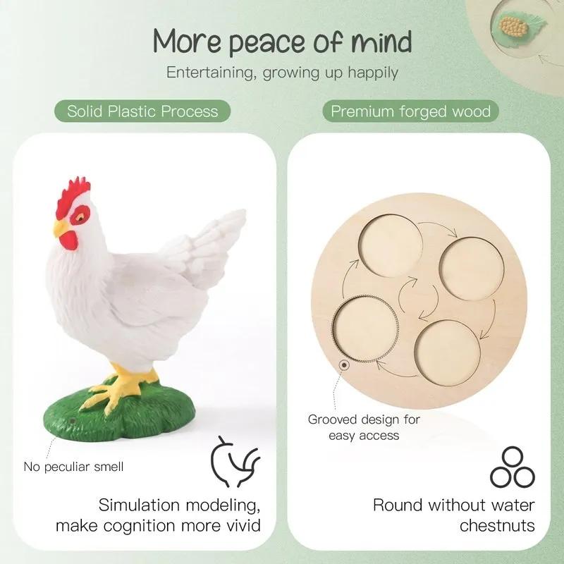 Детская Доска Монтессори в виде животных жизненный цикл фигурки насекомых