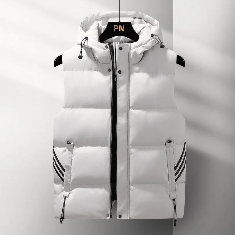 

Zip Warm Windproof Jacket Sport Sleeveless Coat Men's Winter Outdoor Clothing Waistcoat Plus Cotton Male Men Vest Casual Size