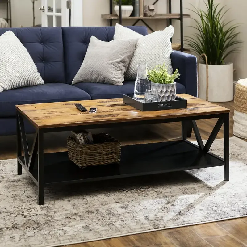 

Farmhouse Distressed Coffee Table, Reclaimed Barnwood For Bathroom Kitchen Accessories
