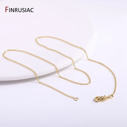 Цепочки из латуни с позолотой 14К FINRUSIAC 1.2/1.6 мм