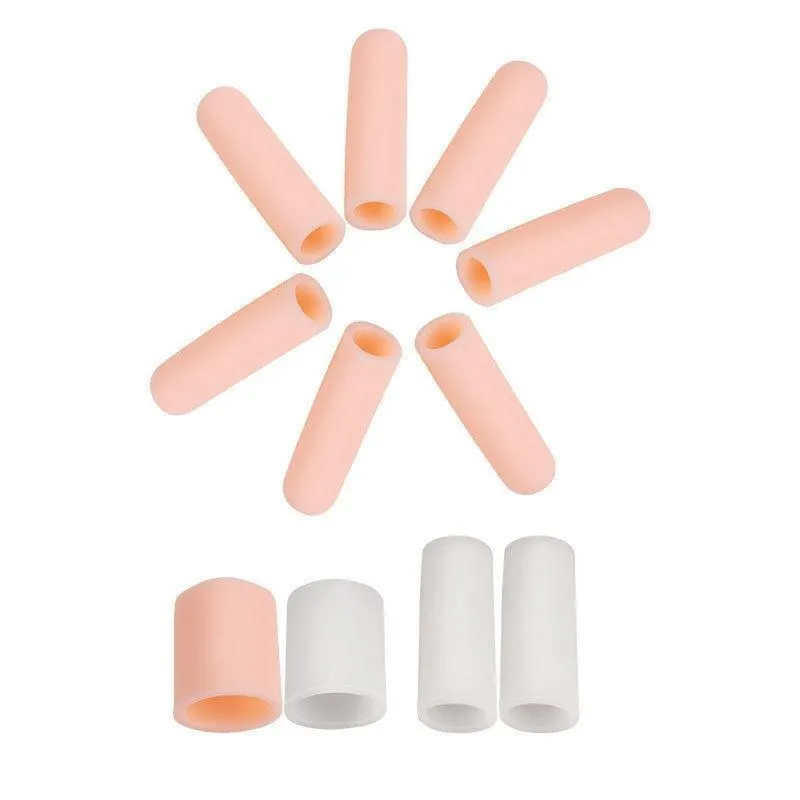 

5 pieces lot Gel Toe Tube Finger Protector Sleeve Separator for Protect Cracked Skin Corn Blisters Callus Care Relief