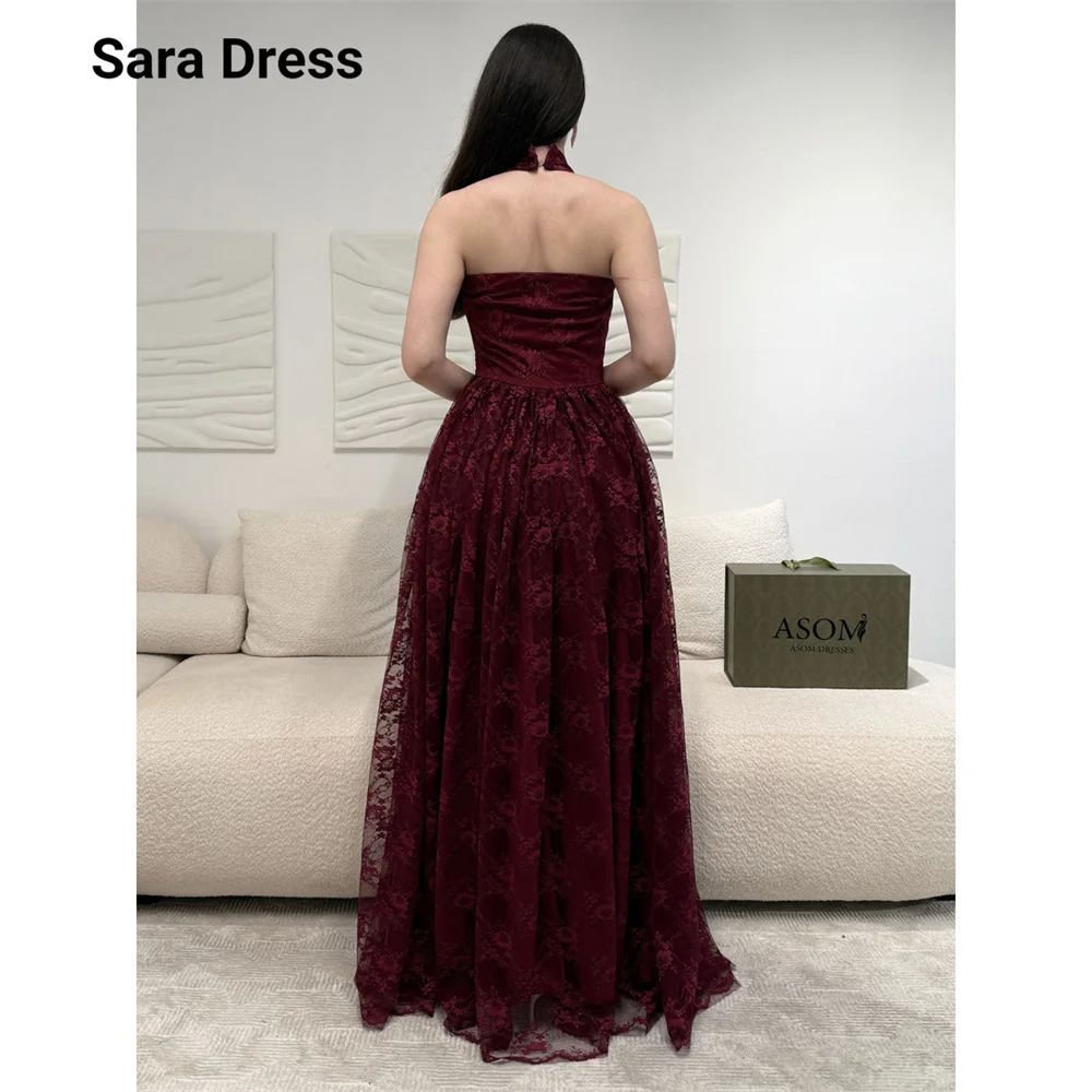 Роскошное вечернее платье Sara Custom с красным цветочным кружевом, без рукавов, в пол, 2026. Женское люксовое платье для вечеринок, коктейльные платья для женщин. (art.: 3920da0447952) - 3920da0447952